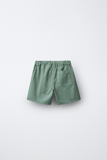 CHINO BERMUDA SHORTS - Green by Zara - Image 1