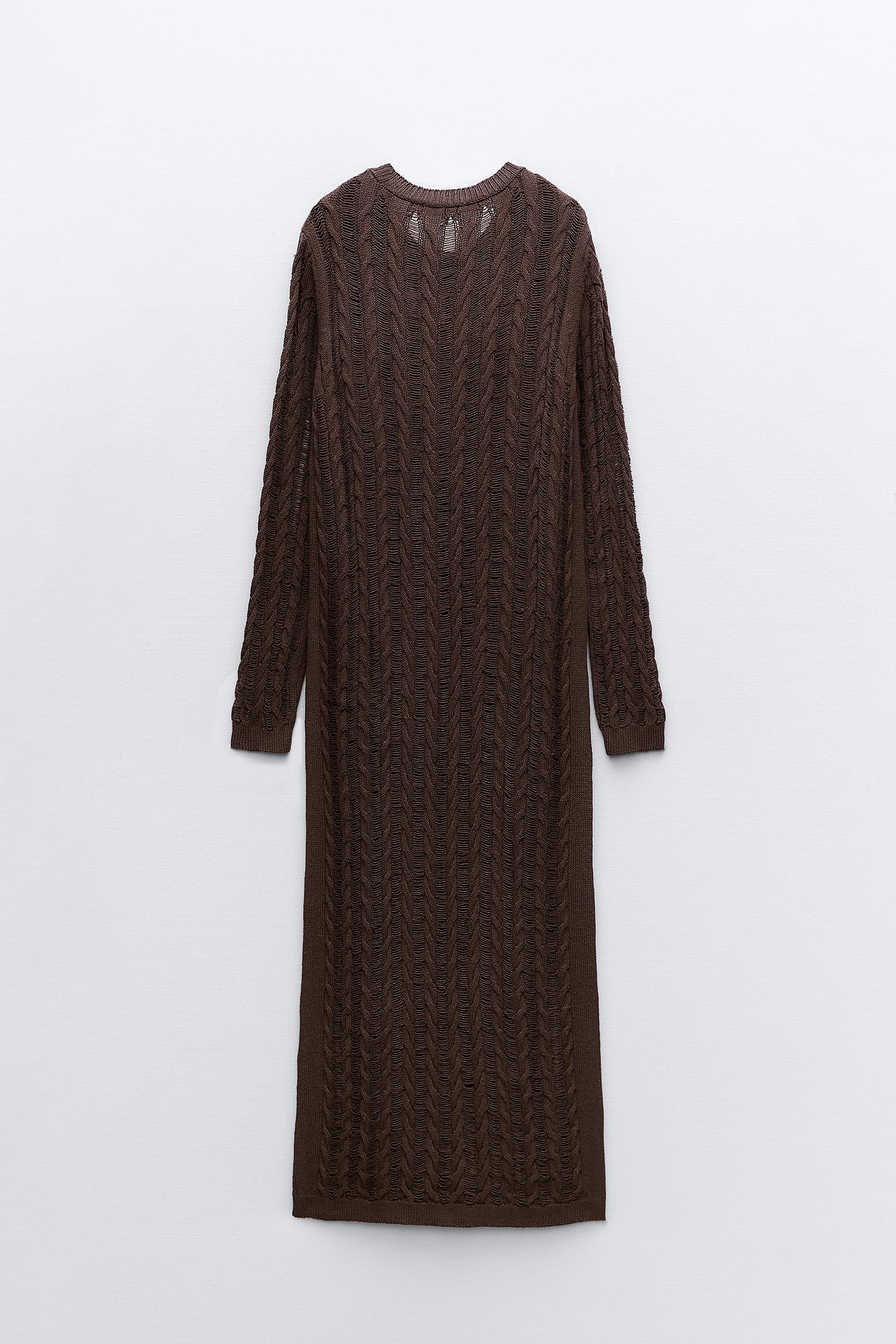 Zara cable best sale knit dress