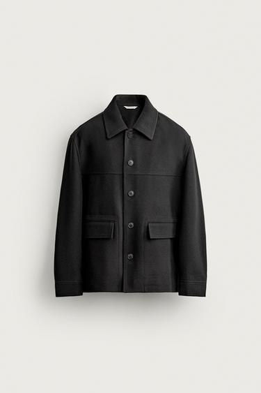 Zara REGULAR FIT VILLANE POOLMANTEL - Must