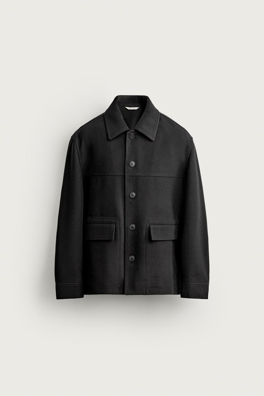 REGULAR FIT WOOL EFFECT 3/4 LENGTH COAT