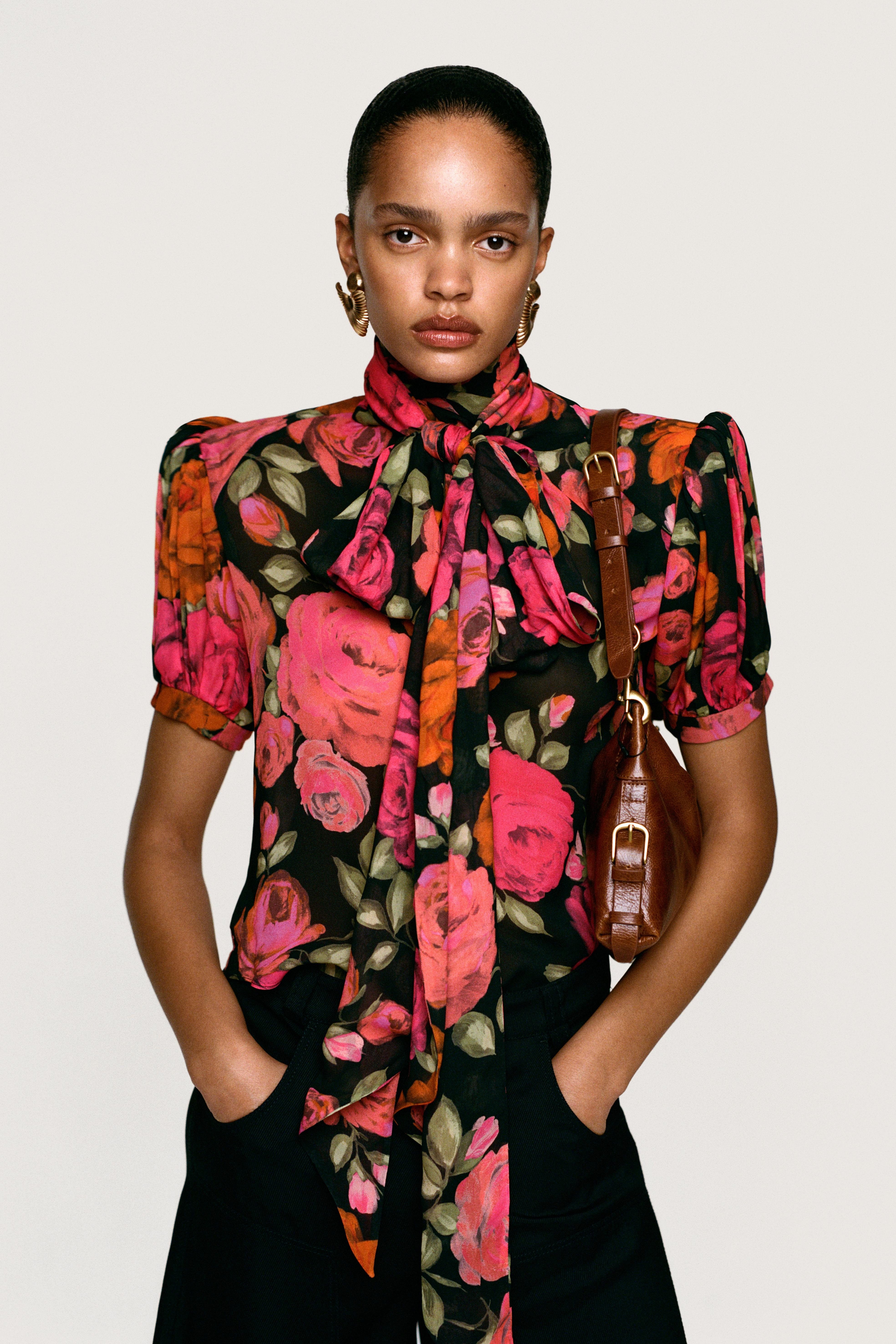 FLORAL SHOULDER PAD BLOUSE WILLY CHAVARRIA X ZARA - Various | ZARA