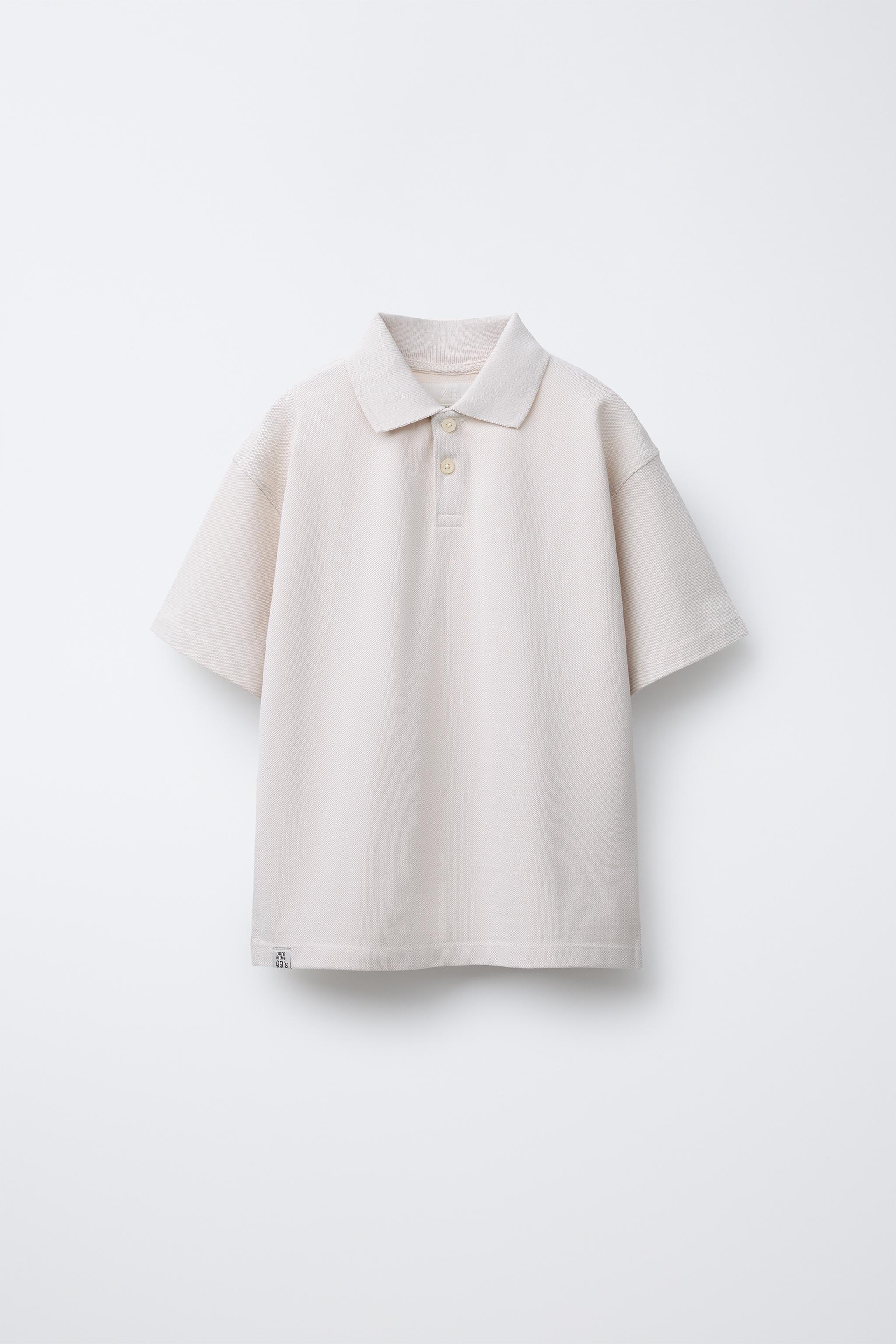 BOXY FIT LABEL POLO SHIRT | ZARA United States