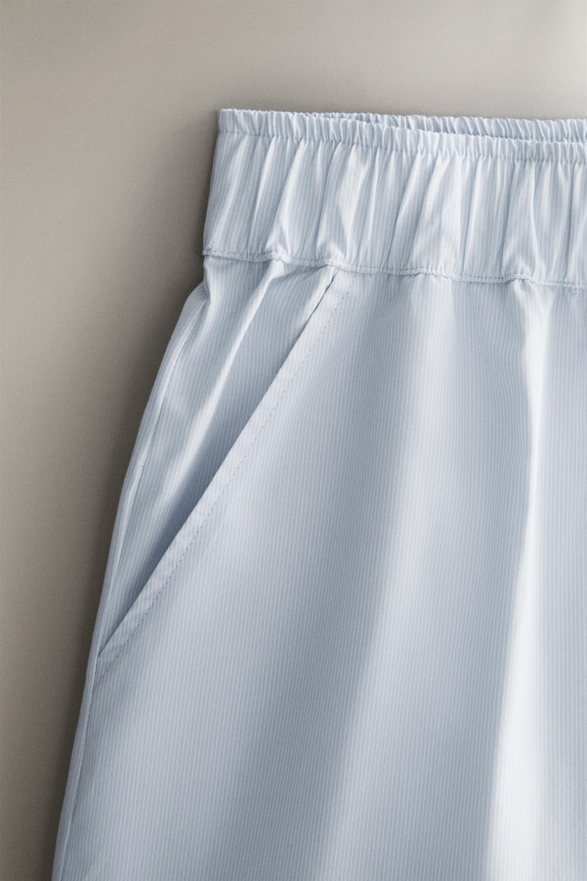 STRIPED SHORTS — Blue