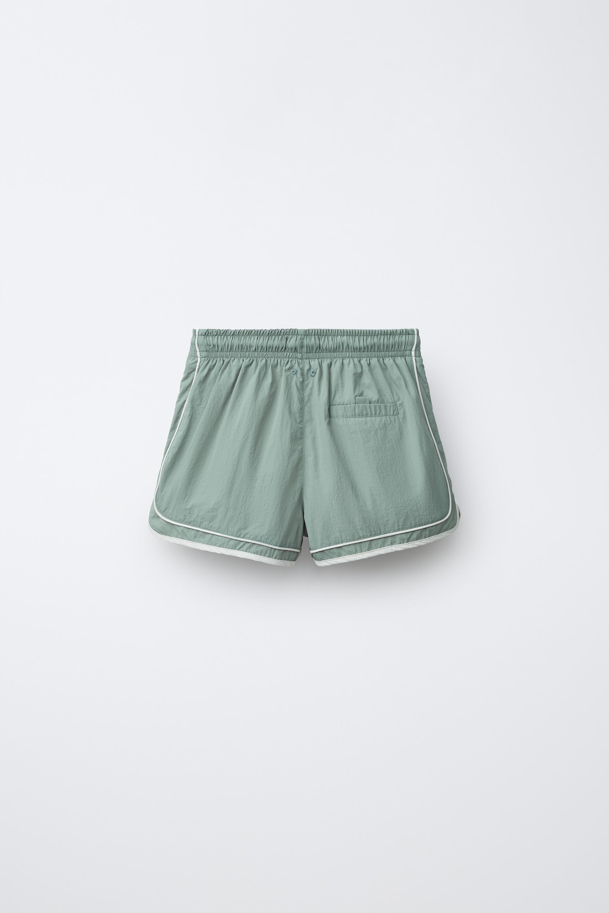 2-6 ANS/ SHORT DE BAIN À BANDES CONTRASTE