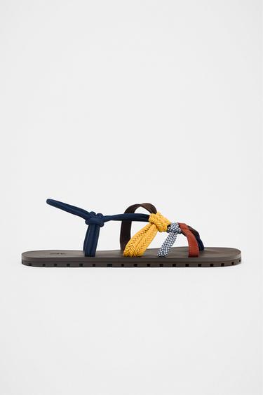COLOURED STRAPPY SANDALS - Multicoloured by Zara