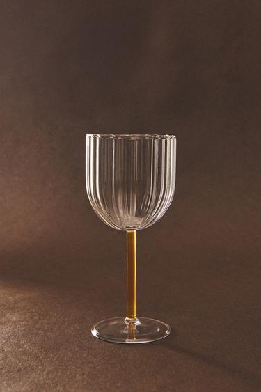 VERRE BOROSILICATE TIGE COLORÉE - Moutarde de Zara
