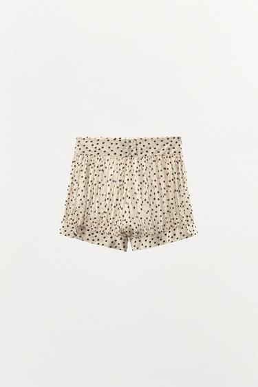 DOT PRINT SAROUEL SHORTS - Ecru by Zara