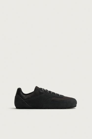 ZAPATILLA BAREFOOT DETALLES PIEL - Negro de Zara