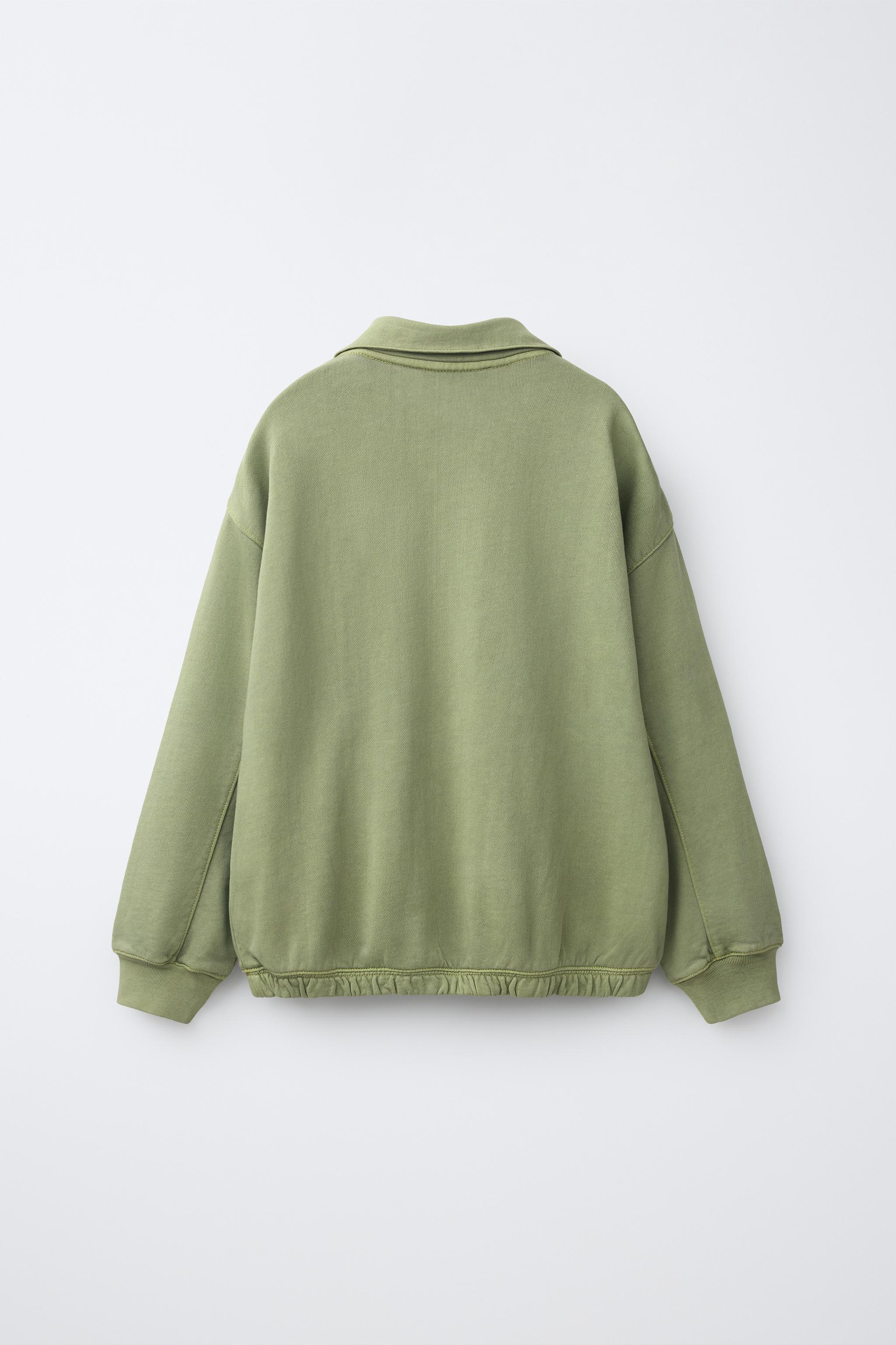 GARMENT-DYED POLO SWEATSHIRT AND JOGGER SET