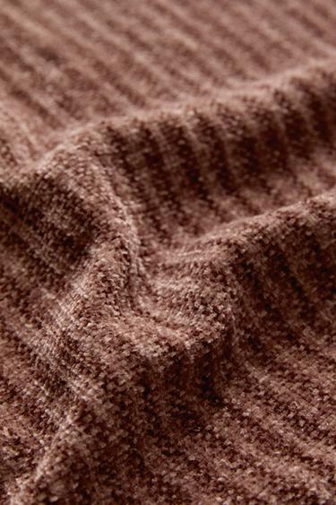 STRIPED CHENILLE BLANKET — Pink 1