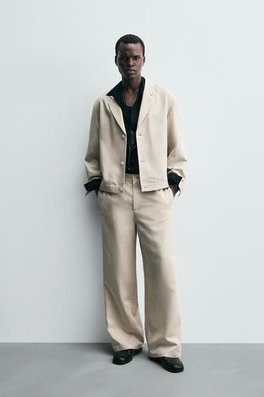 КУРТКА-РУБАШКА СВОБОДНОГО КРОЯ — БЕЖЕВЫЙ от Zara