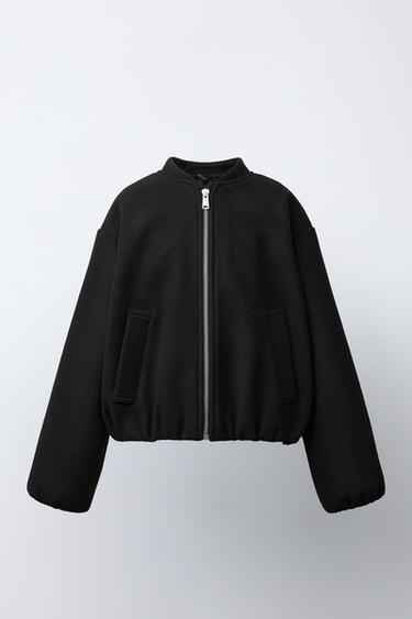 CAZADORA BOMBER SOFT - Negro de Zara