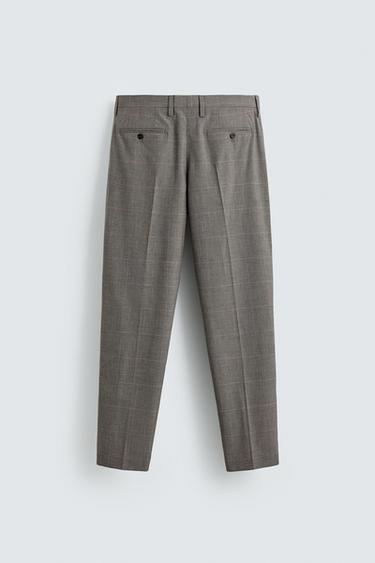 PANTALON DE COSTUME À CARREAUX - Marron de Zara - Image 5