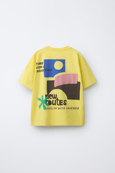 T-SHIRT IMPRIMÉ - Jaune de Zara - Image 1