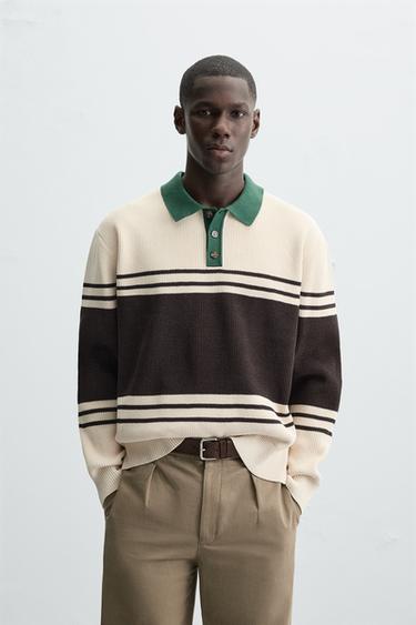 POLO PUNTO TEXTURA - Crudo / Marrón de Zara