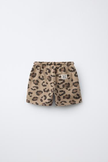 SHORT ANIMAL PRINT - Marron de Zara