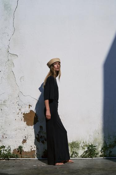 CHAPEAU CALOTTE 100% RAFFIA - Beige clair de Zara - Image 2