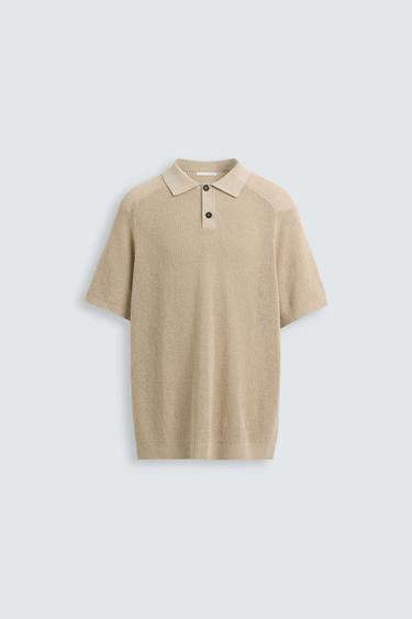 POLO PUNTO ESTRUCTURA - Beige de Zara