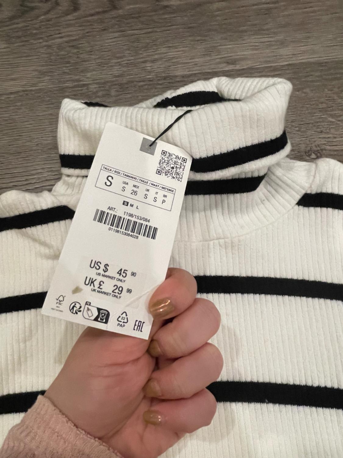 BUTTONED STRIPED SWEATER - Image 2