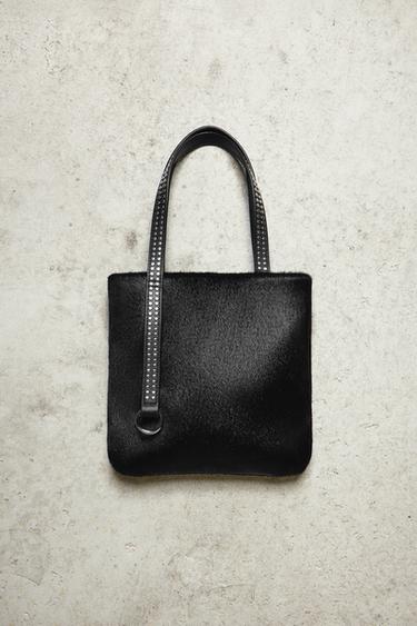 BORSA IN PELLE CON BORCHIE LUDOVIC DE SAINT SERNIN x ZARA - Nero di Zara