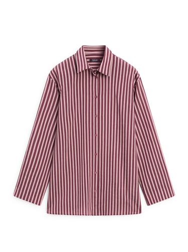 Zara Flowing shirt with striped detailing - Brown