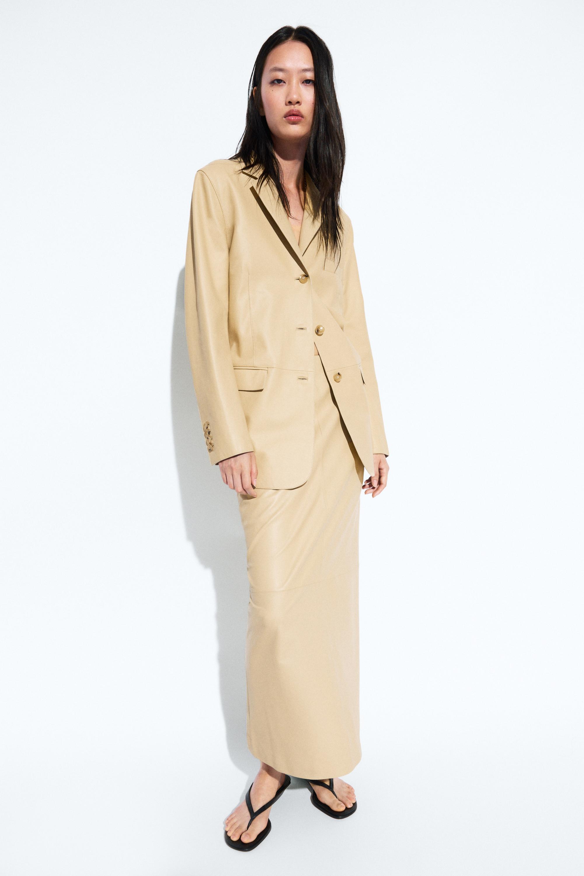 Nappa leather blazer — Yellow