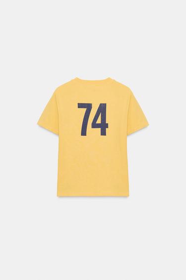 VARSITY SHORT SLEEVE T-SHIRT - Yellow by Zara - Image 7