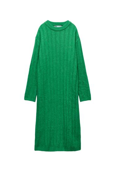 RIBBED KNIT DRESS
