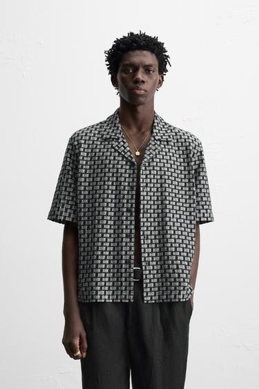 TEXTURED SHIRT - Black by Zara