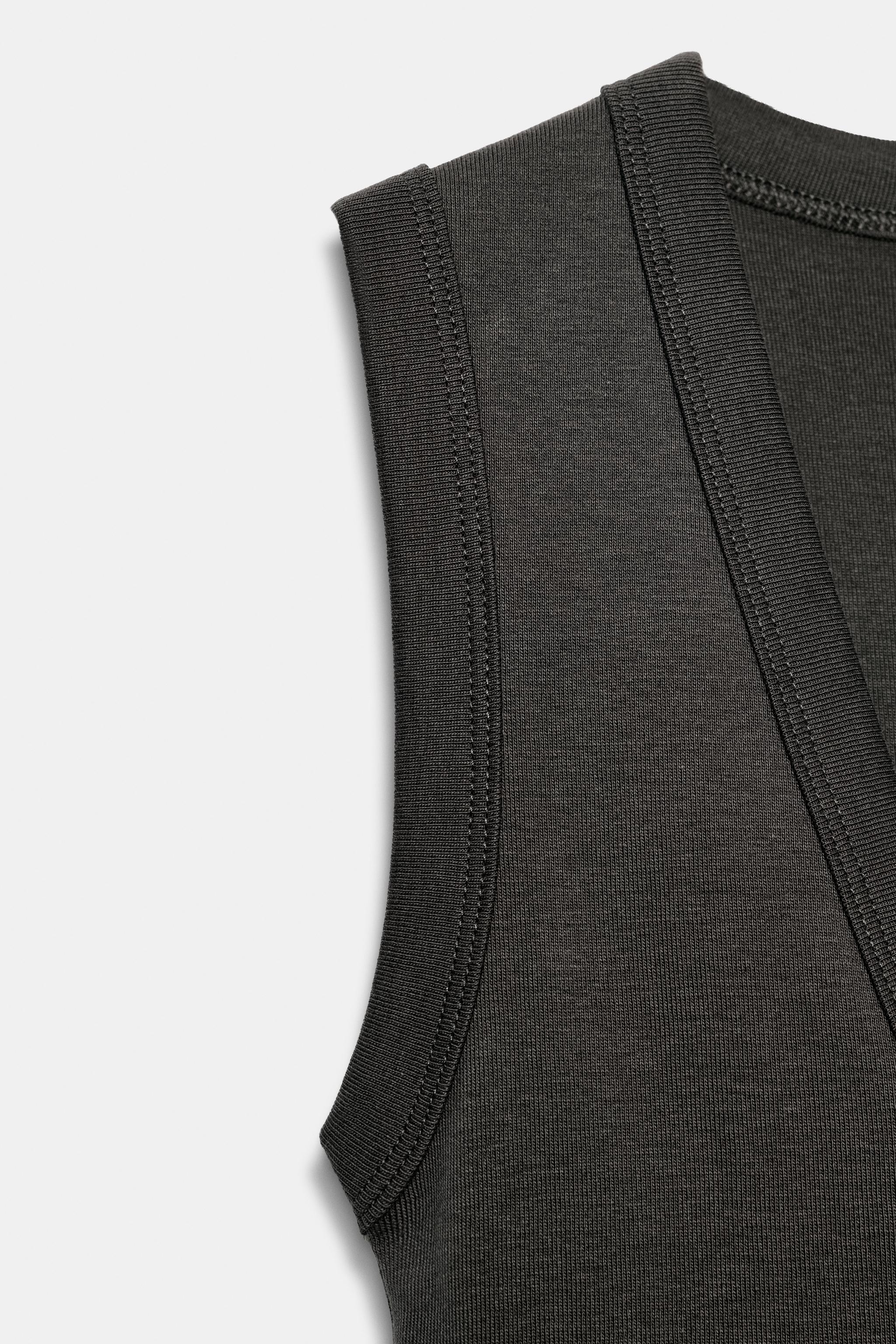 COTTON V-NECK TANK TOP