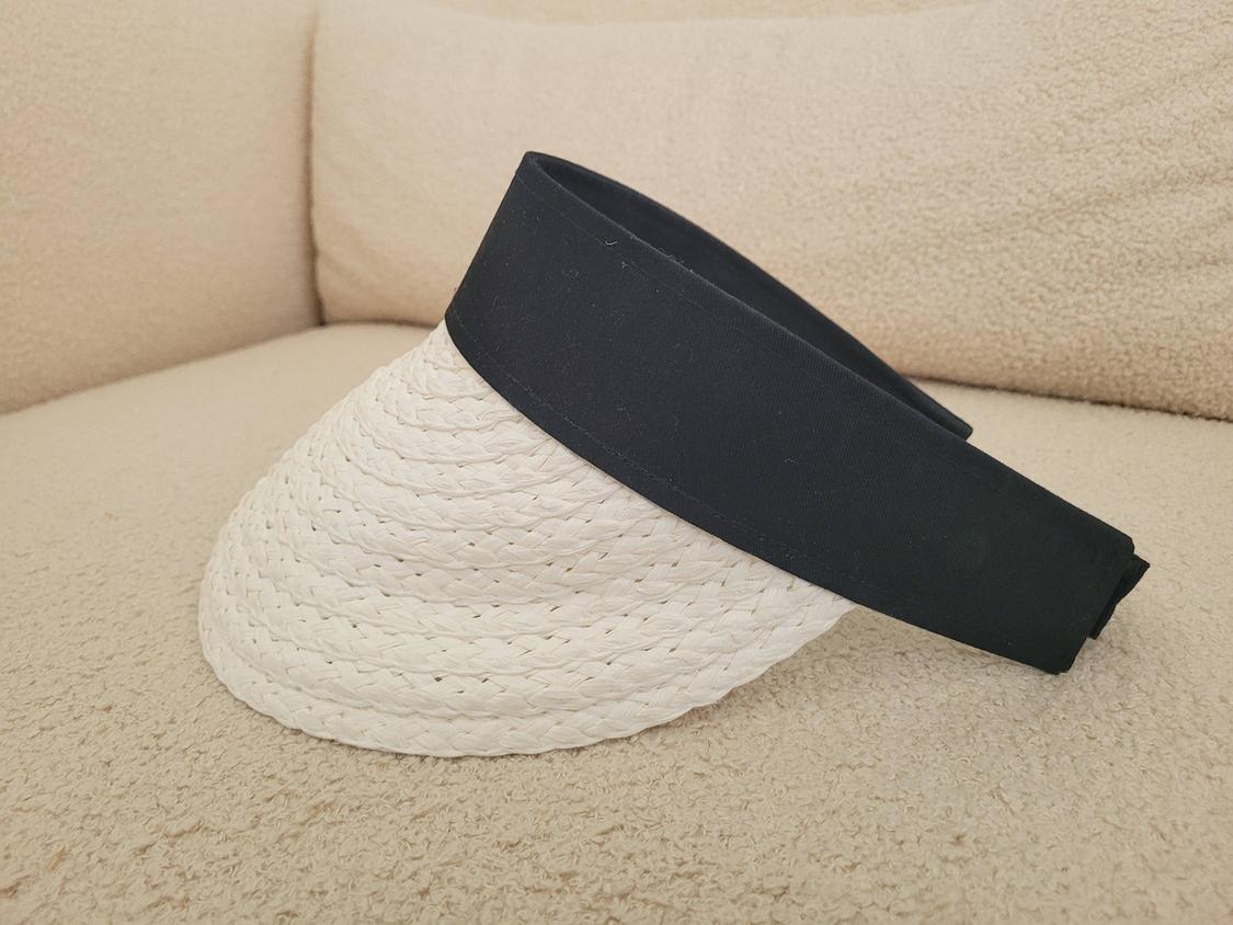 CONTRAST RAFFIA VISOR - Image 3