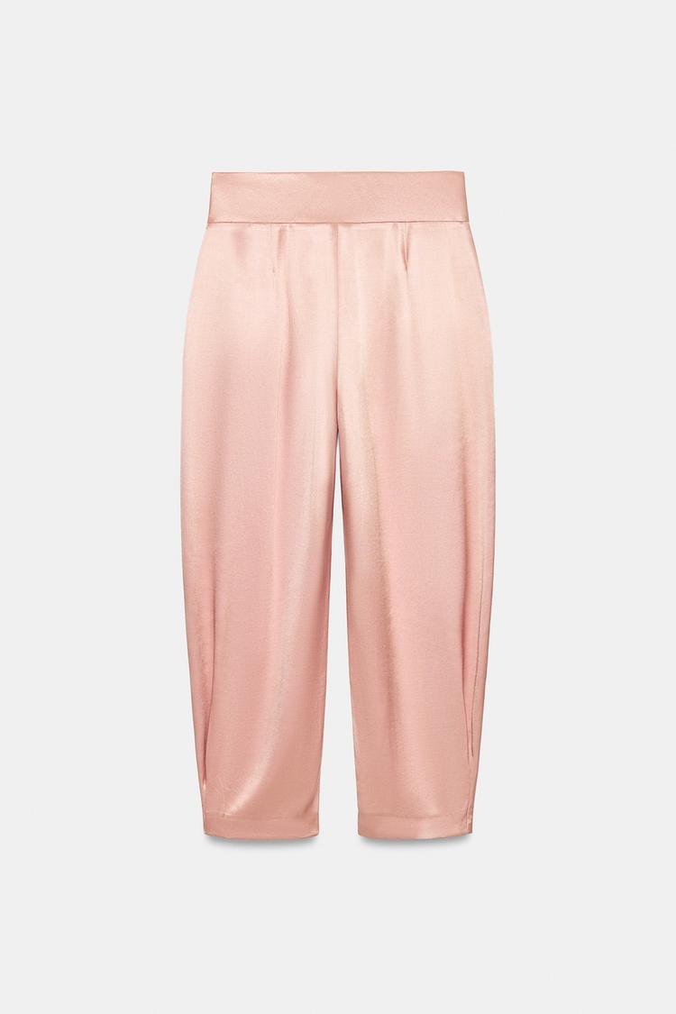 Pantalón de satén con pliegues 5
