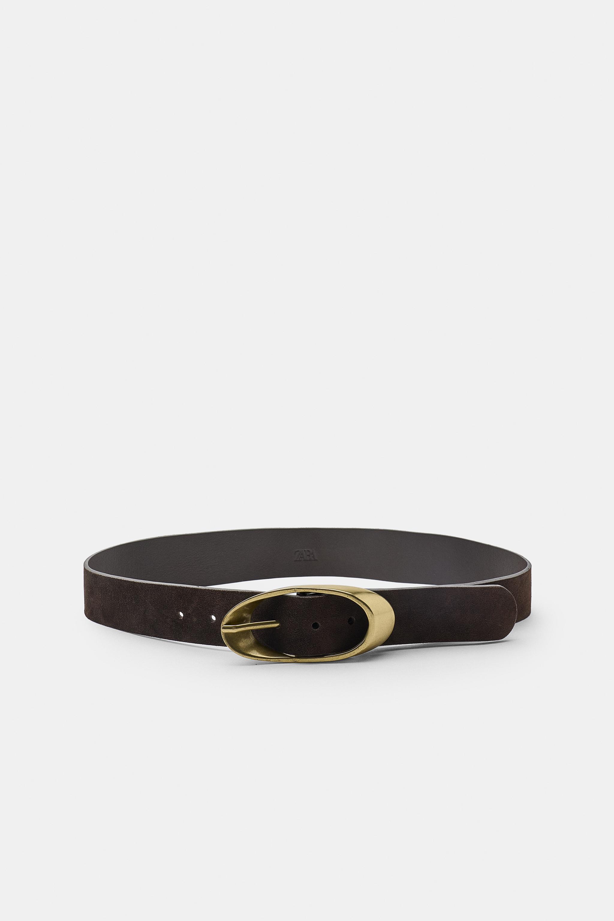 CEINTURE 100 % CUIR À BOUCLE OVALE
