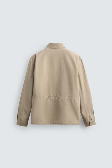 REGULAR FIT OVERSHIRT WITH POCKETS - Sand by Zara - Image 8