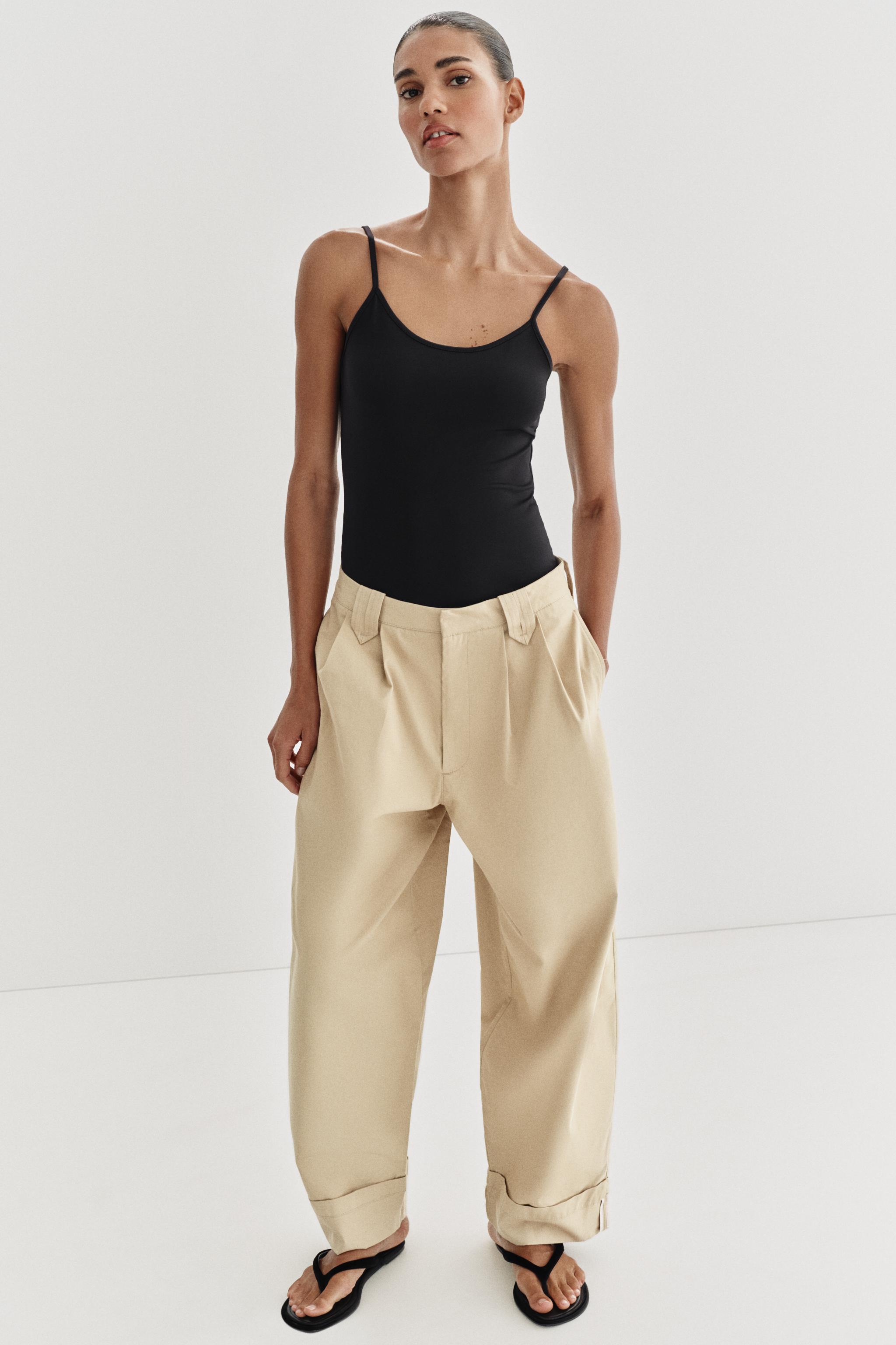 STRAPPY POLYAMIDE TANK TOP — Black