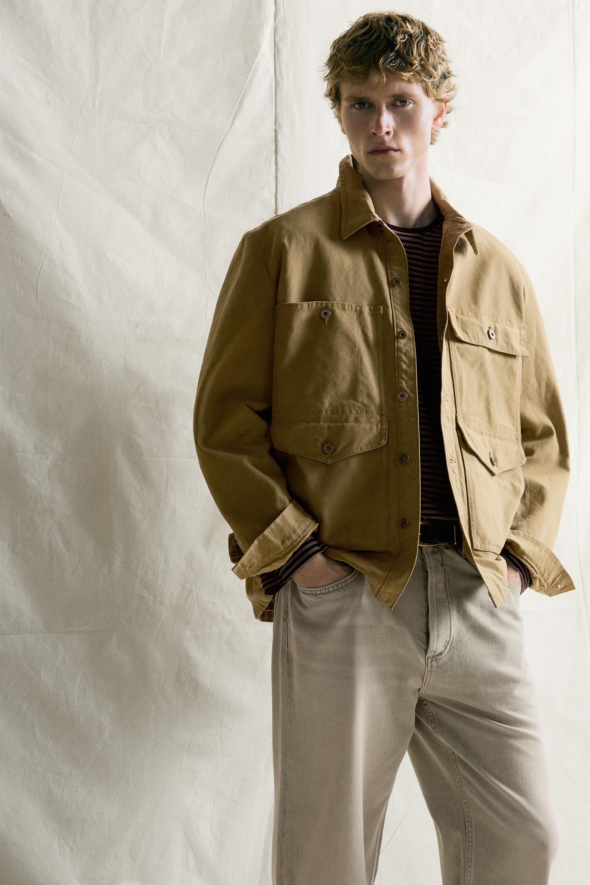 WAXED-EFFECT POCKET JACKET