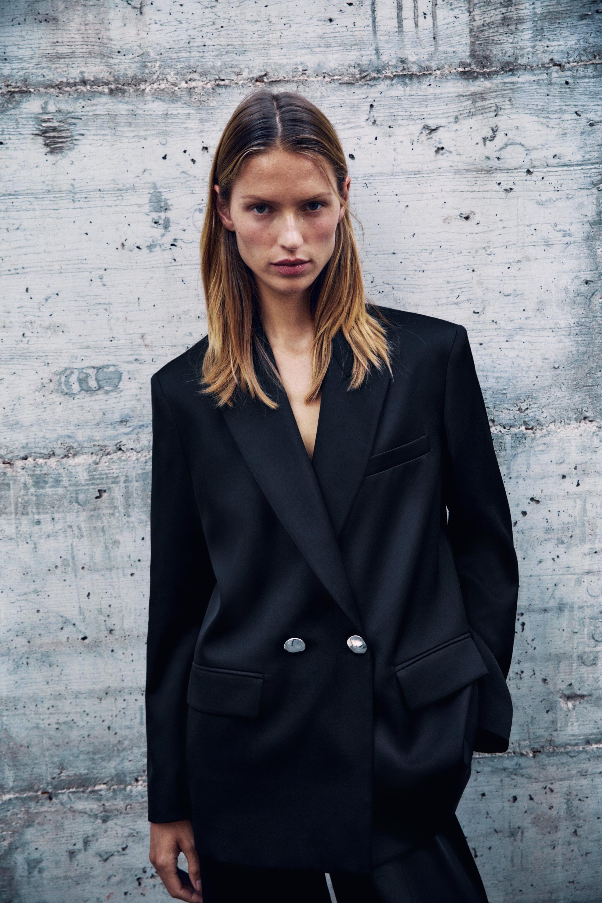 BLAZER CROISÉ SATINÉ