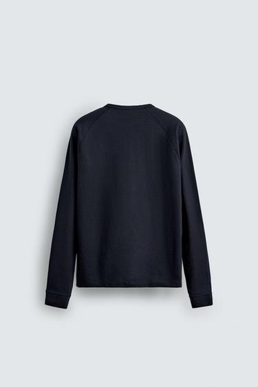 HEAVYWEIGHT CREWNECK T-SHIRT - Deep blue by Zara - Image 7