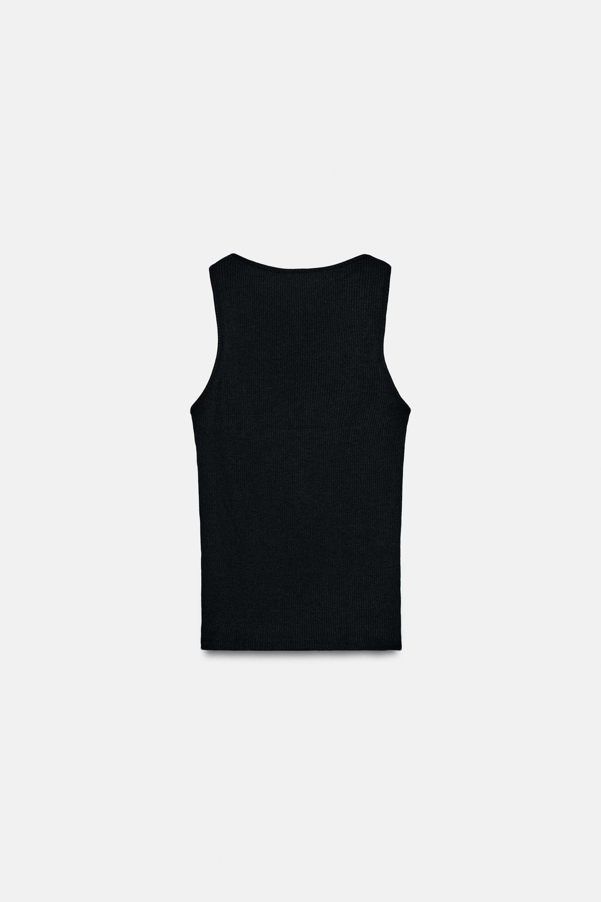 T-SHIRT CÔTELÉ DENTELLE