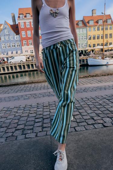 Z1975 BARREL STRIPED JEANS - striped by Zara - Image 3