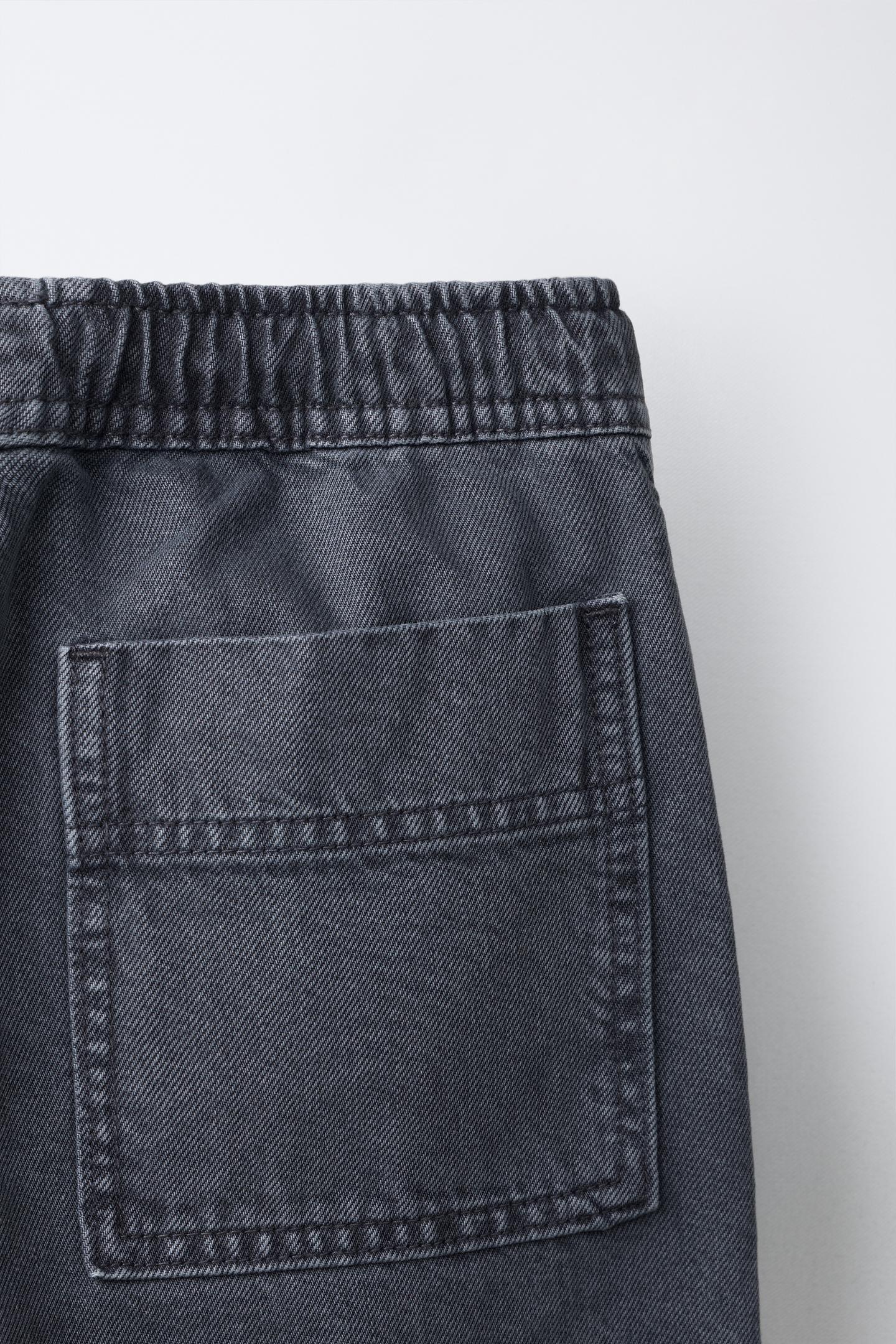 Детские брюки Zara Flowy Cargo, цвет: Синий — фото 5