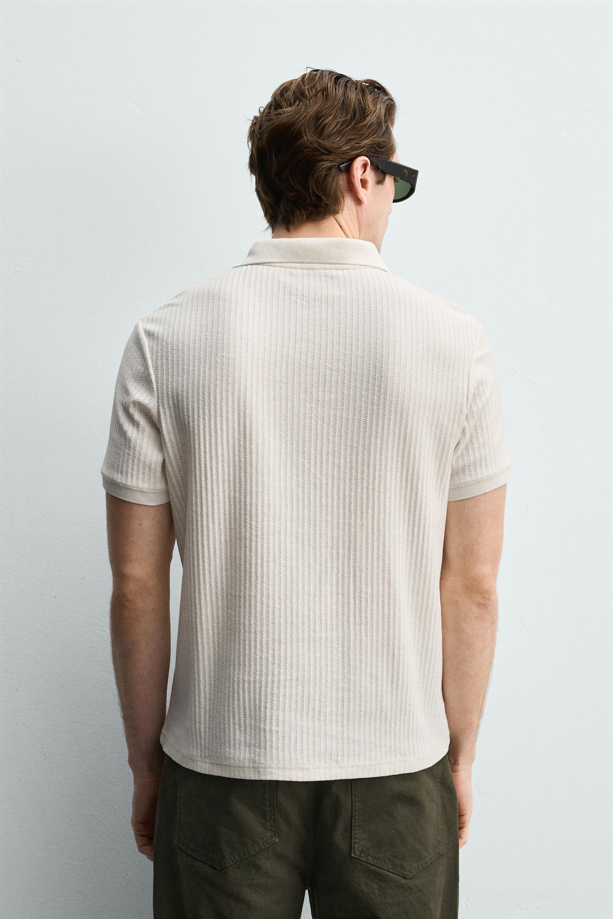 REGULAR FIT RIBBED POLO SHIRT