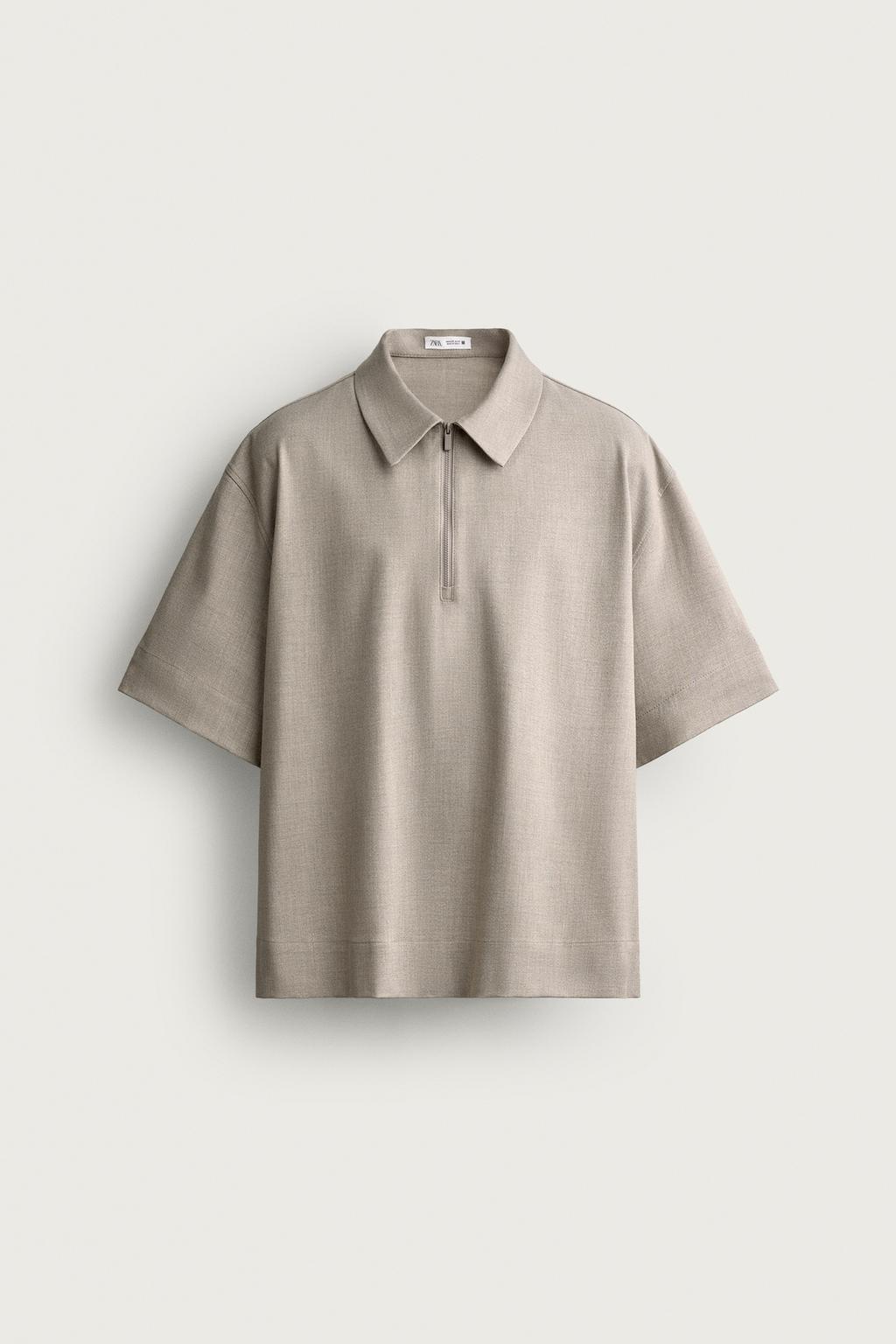 TECHNICAL ZIP-UP POLO SHIRT