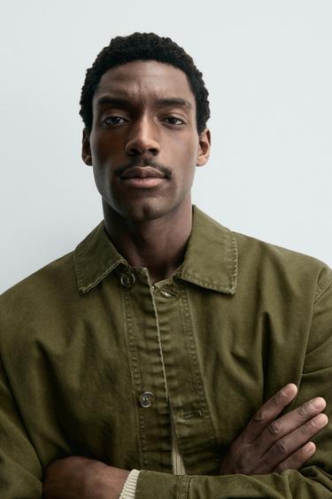 SURCHEMISE RELAXED FIT À POCHES - Vert mousse de Zara - Image 4