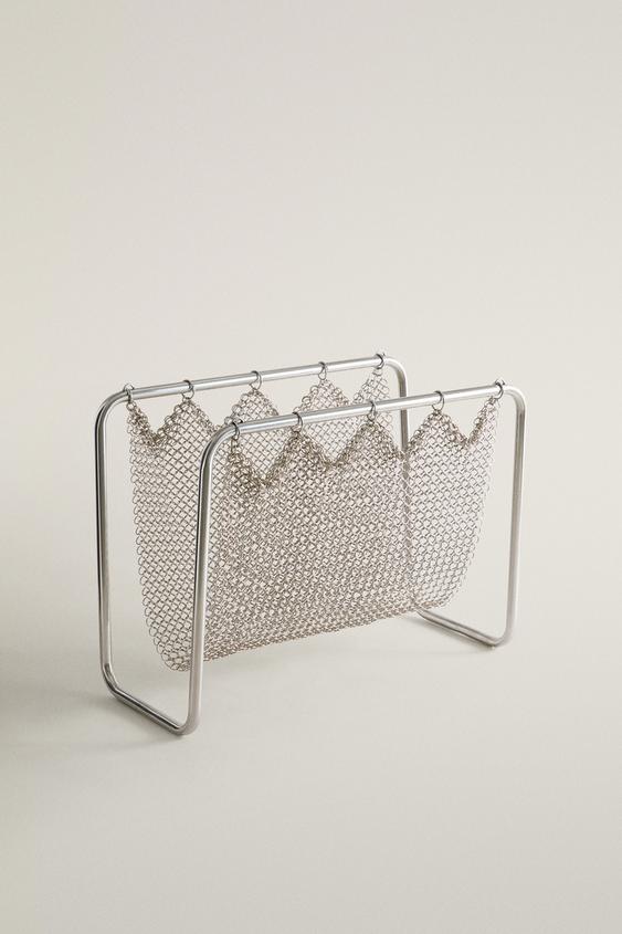 Magazine rack metal mesh - Silver by Zara - Image 0