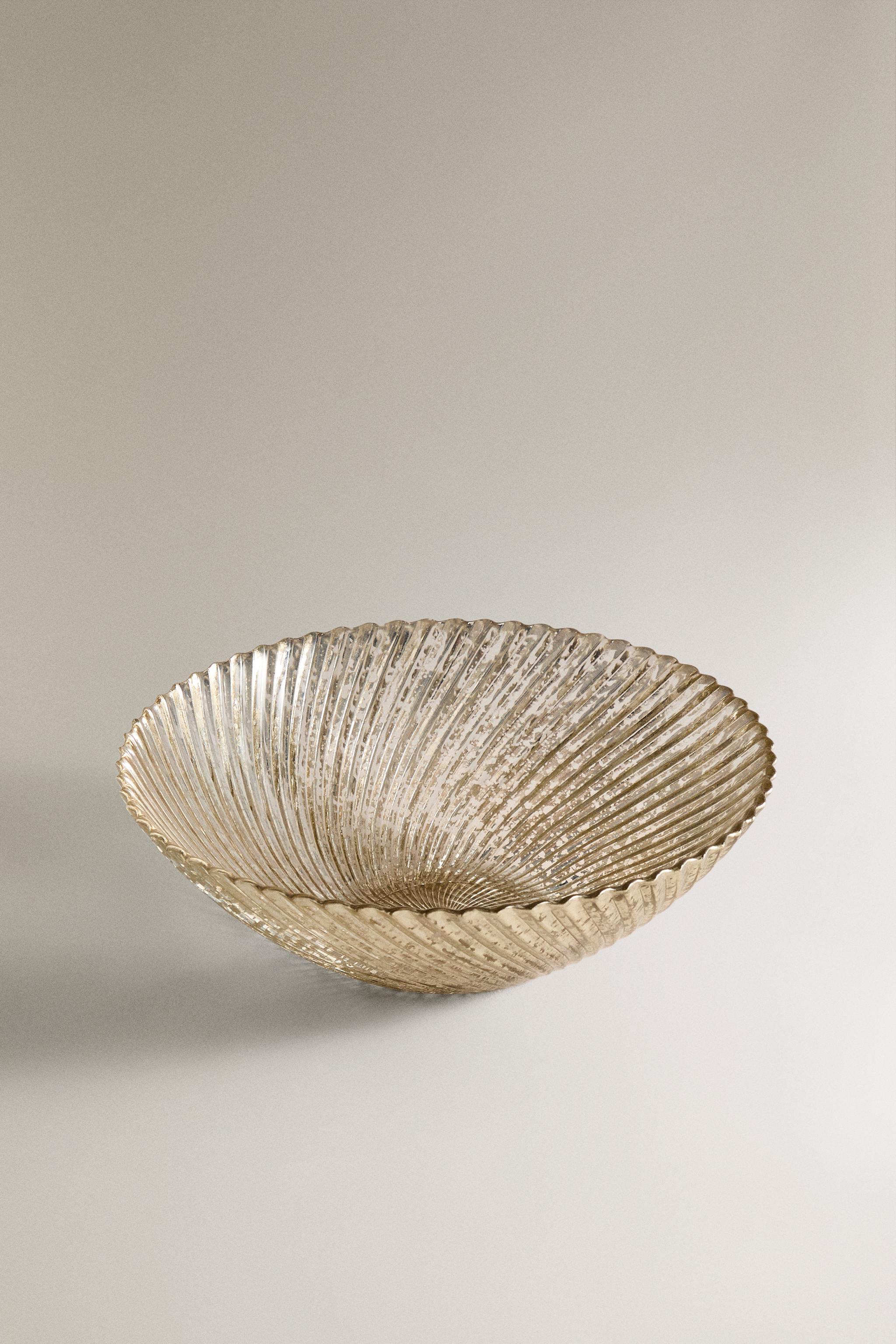 CHRISTMAS SHINY GLASS SALAD BOWL