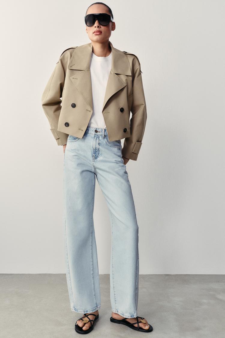 Z1975 HIGH RISE BARREL JEANS — Light blue