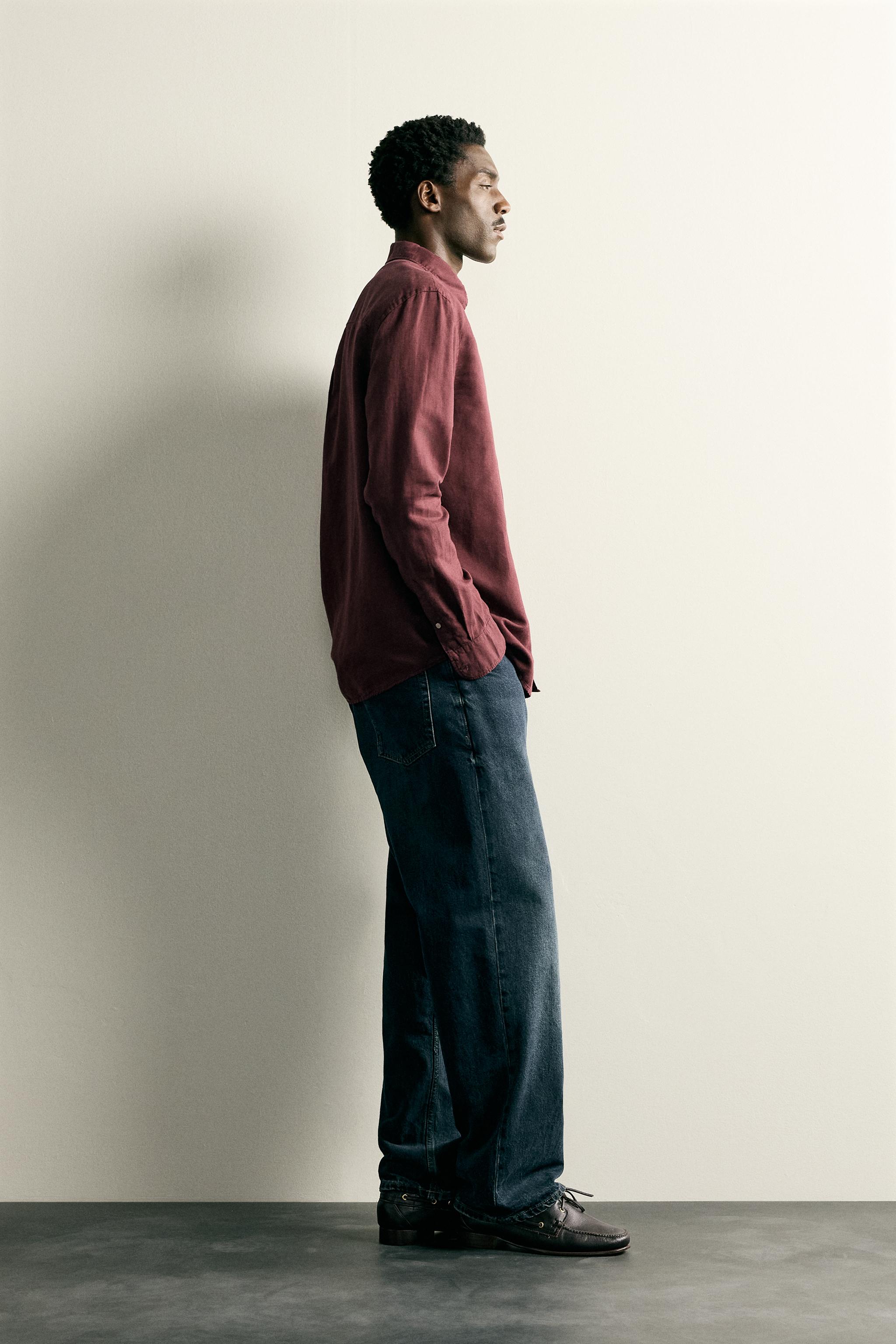 LINEN COTTON BLEND SHIRT