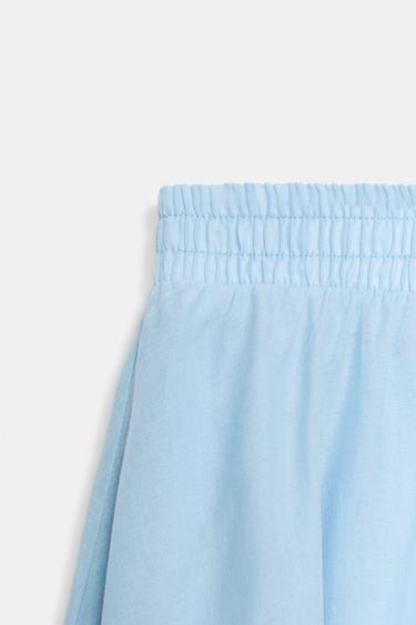 JUPE MI-LONGUE CAPE - Bleu pastel de Zara - Image 7