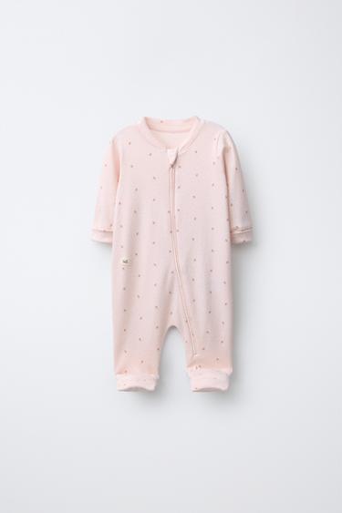 LOT DE DEUX PYJAMAS CHAUDS À PIEDS CONVERTIBLES FLEURS - Rose de Zara - Image 1